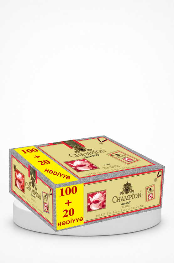 Paket çayı Champion, Tea Bags 120, Seylon, Təbii qara çay, 120*2 q