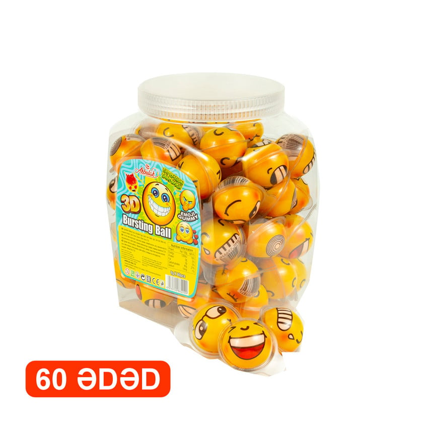 Jelebon Akbulak Emoji Gummy, 60x8 q