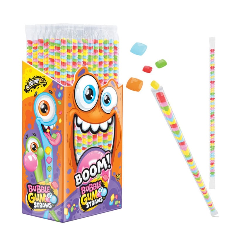Saqqız Johny Bee Bubble Gum Straws 12 q