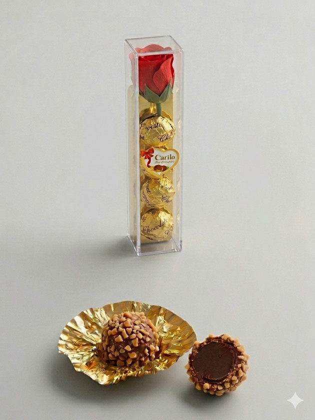 Şokolad konfetlər Carilo Chocolate Rose 4, 50 q