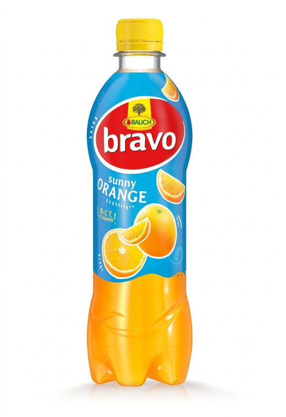 Şirə tərkili içki Rauch Bravo Sunny Orange, 500 ml