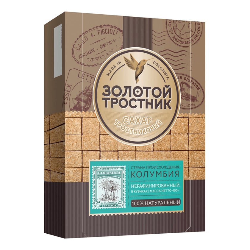Qamış şəkər qəndləri Золотой тростник 400 q