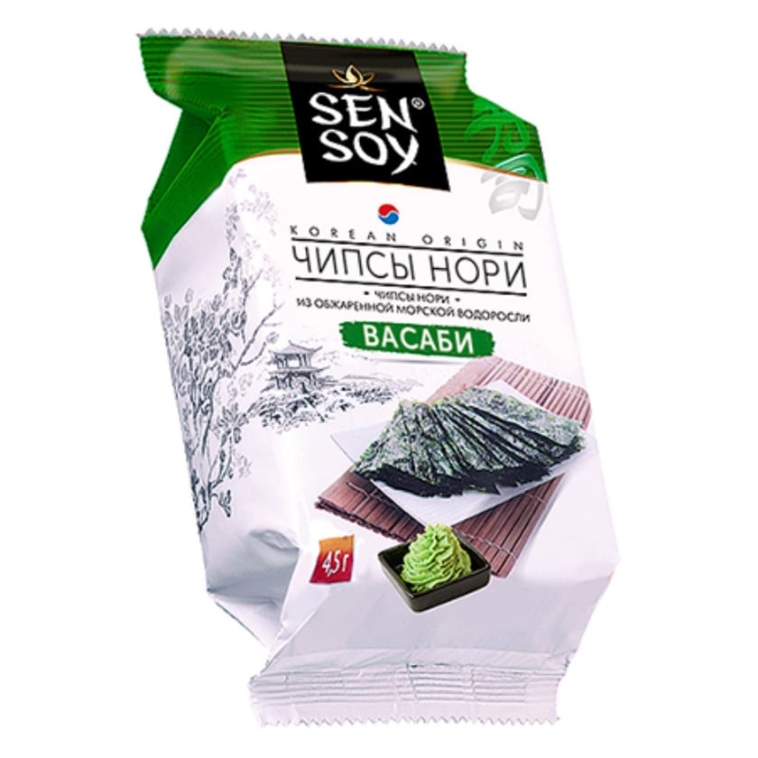 Nori çipsi, vasabili, Sen Soy 4,5 qr
