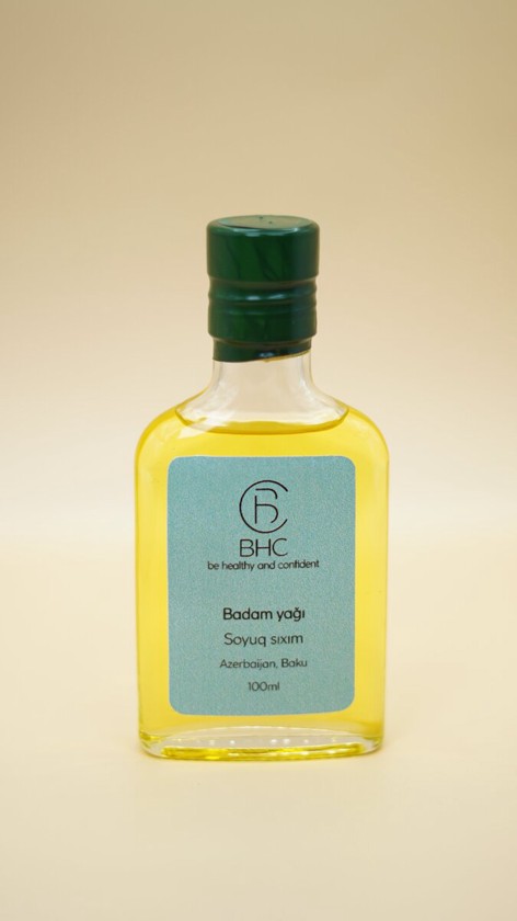 Badam yağı BHC, soyuq sıxım, 100 ml