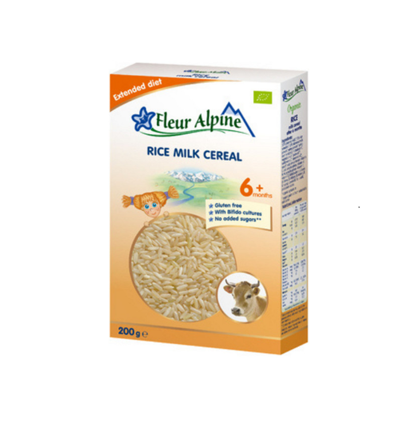 Südlü düyü sıyığı Fleur Alpine Organic, 6 aydan, 200 q
