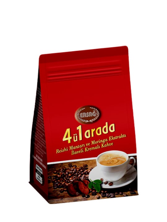 Qəhvə Ersag 4-ü 1-də südlü, reishi göbələyi və morinqa ekstraktı ilə, 350 q
