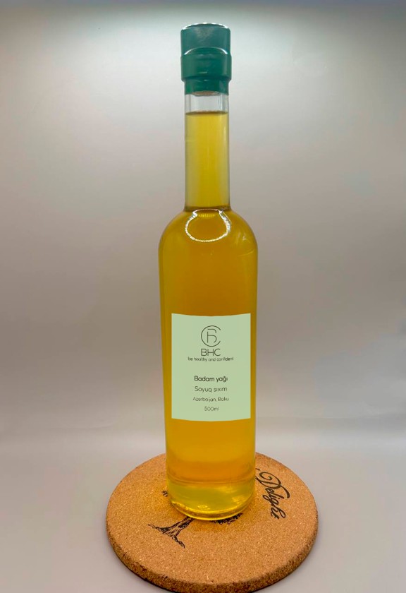 Badam yağı BHC, soyuq sıxım, 500 ml