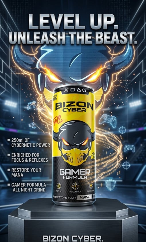 Enerji içkisi Bizon Cyber, 250 ml