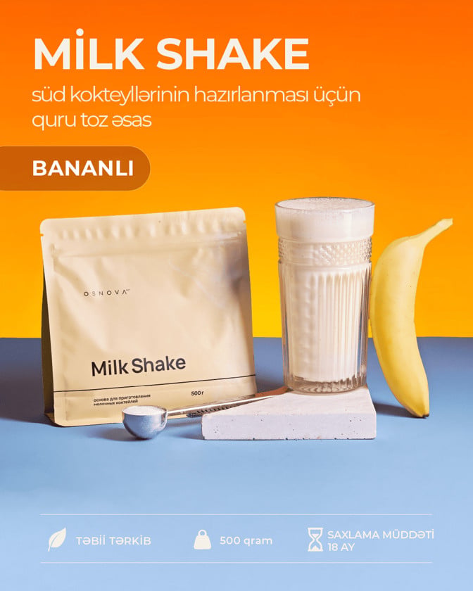 Quru qarışıq Osnova Tech Milk Shake Bananlı, 500 q