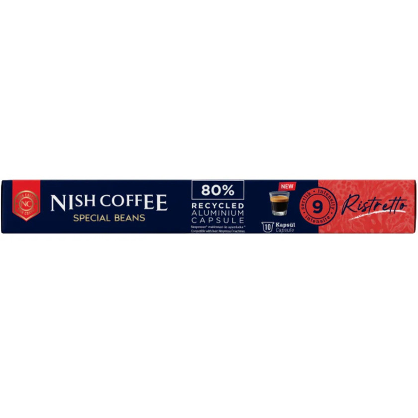 Qəhvəbişirən üçün kapsul Nish Nespresso Ristretto, 10 əd