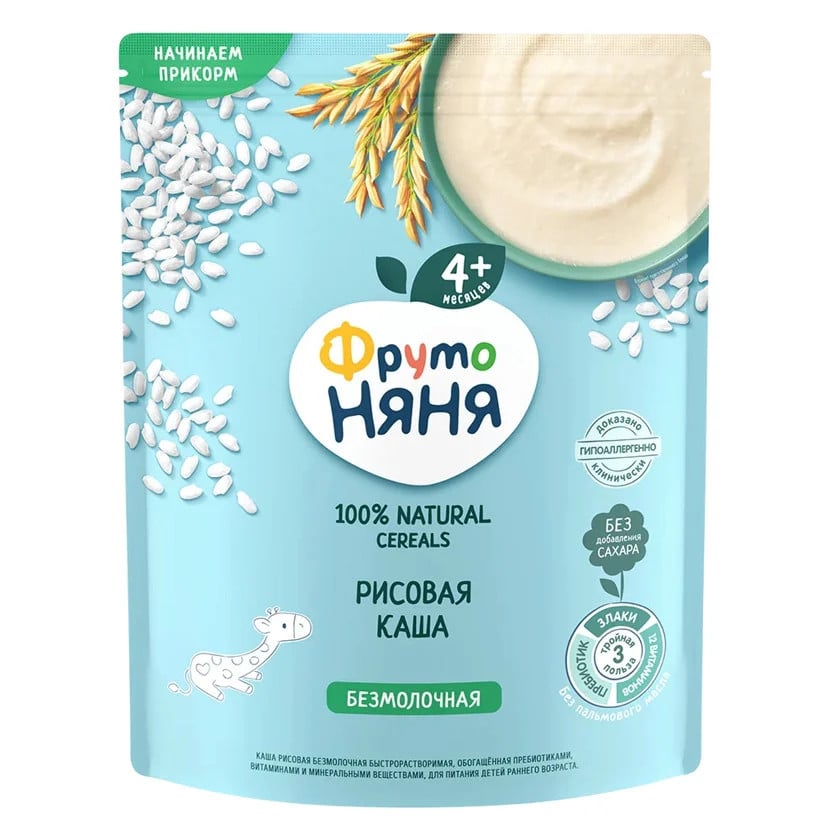 Düyü sıyığı ФрутоНяня, südsüz, 4 ay