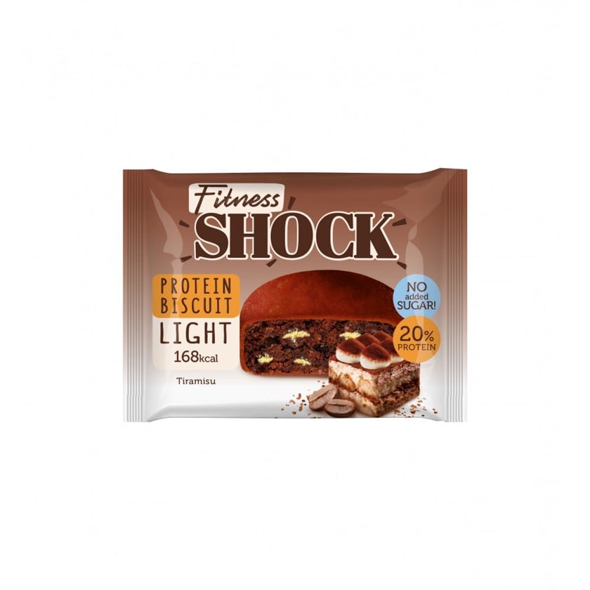 Proteinli peçenye Fitness Shock Tiramisu, 40 q