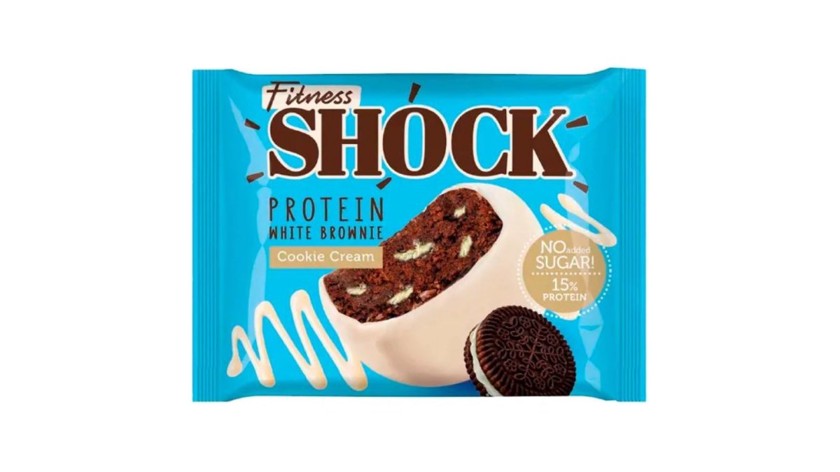 Proteinli peçenye FitnesShock White Brownie Cookie Cream, 50 q