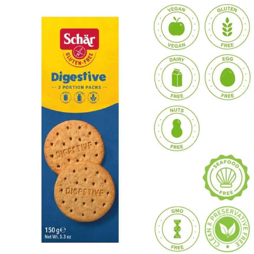 Peçenyelər Schar Digestive, 150 q