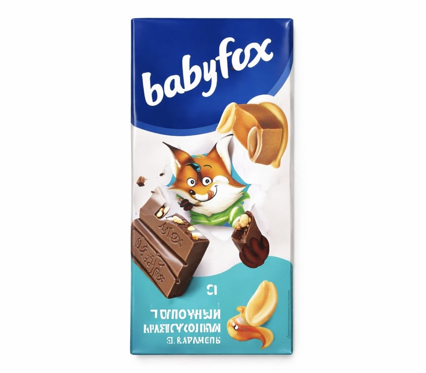 Şokolad Baby Fox duzlu karamel və yerfındığı, 90qr