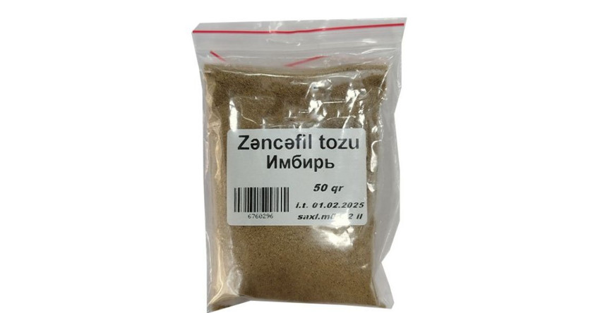 Zəncəfil kökü tozu, 50 q