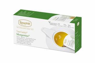 Yaşıl çay paketlənmiş Ronnefeldt Tea-Caddy Morgentau mango və sitrus ətirli, 20 əd