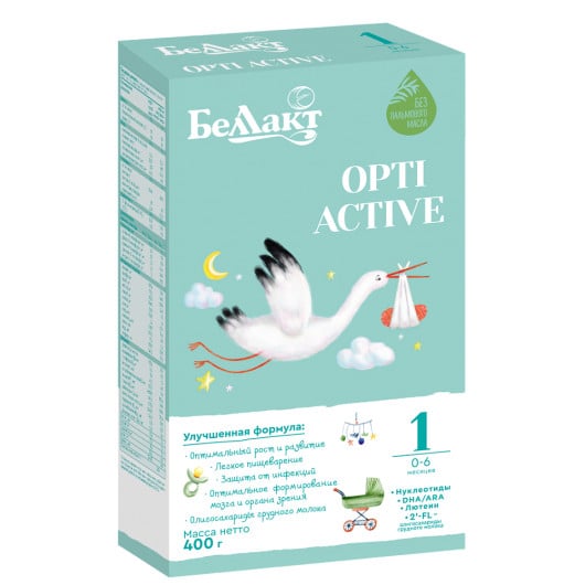 Uşaq süd qarışığı Bellakt Optimum 1+, 0-6 ay, 400 q