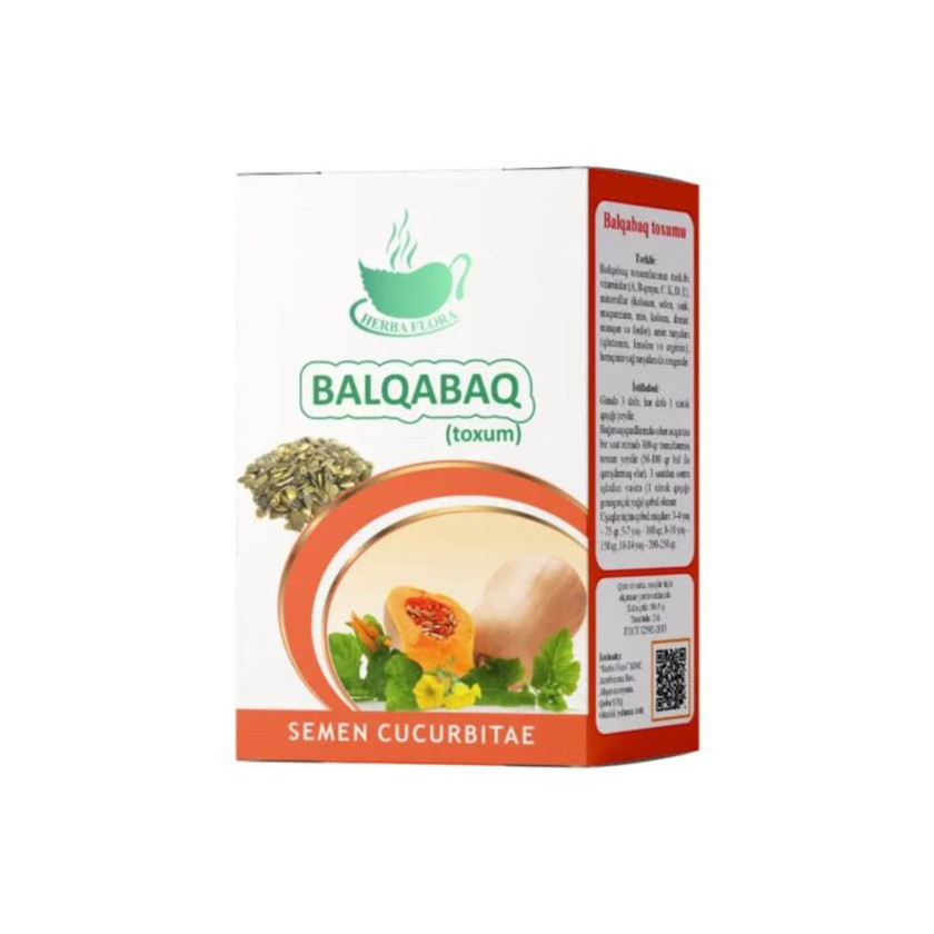 Sağlam qida Herba Flora Balqabaq toxumu 50 q