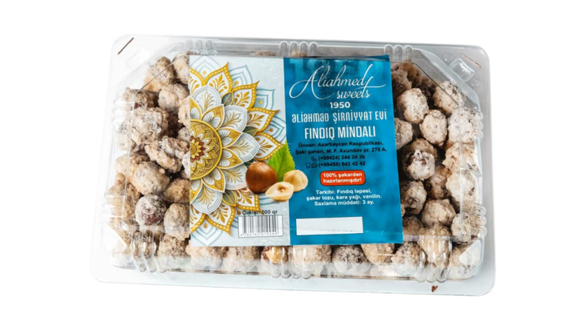 Şəkər qlazurunda fındıq Aliahmed Sheki Sweets, 500 q