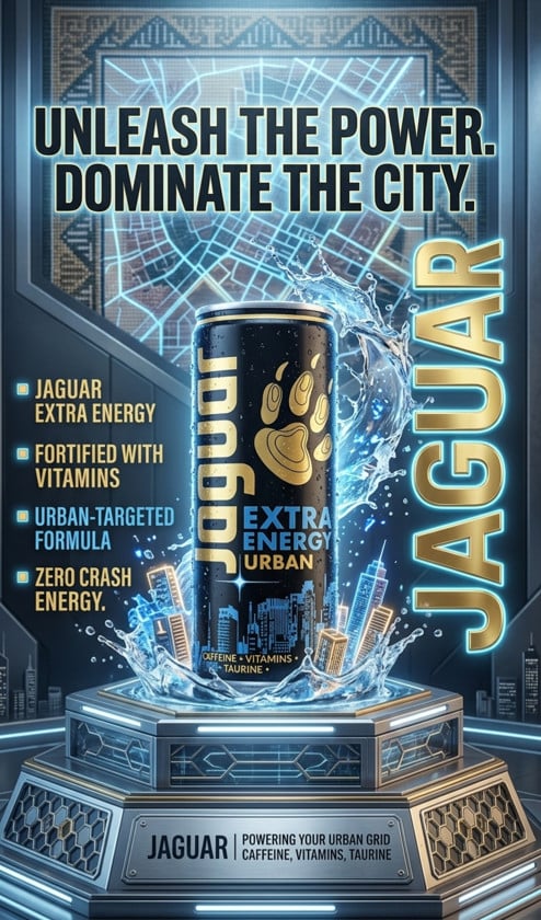 Enerji içkisi Jaguar Extra Energy Urban, 250 ml