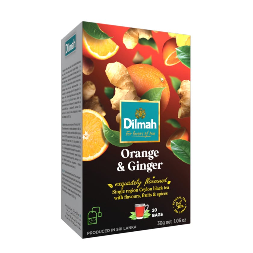 Paket qara çay Dilmah Orange and Ginger 20 əd