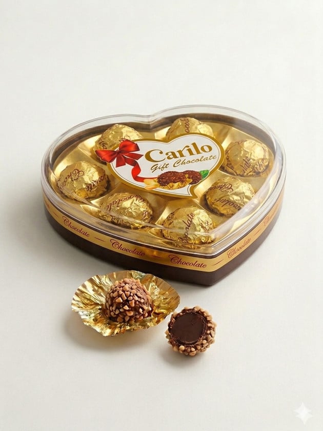 Şokolad konfetlər Carilo Chocolate Heart 8, 100 q