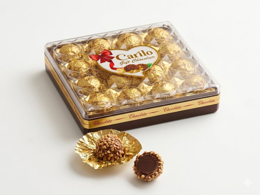 Şokolad konfetlər Carilo Chocolate Square 16, 200 q