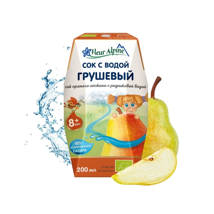 Şirə Fleur Alpine armud, 8 aydan, 200 ml