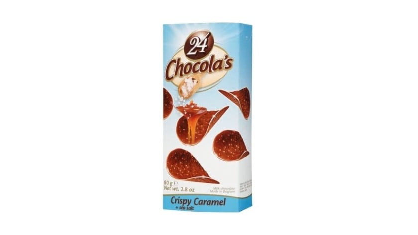 Şokolad çipsi Hamlet Chocola's Crispy Caramel Sea Salt, 80 q