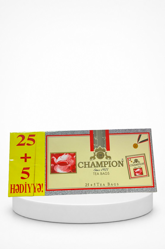 Çay Champion, Tea Bags 30, Paket çayı, Seylon, Təbii qara çay, 30*1.8 q