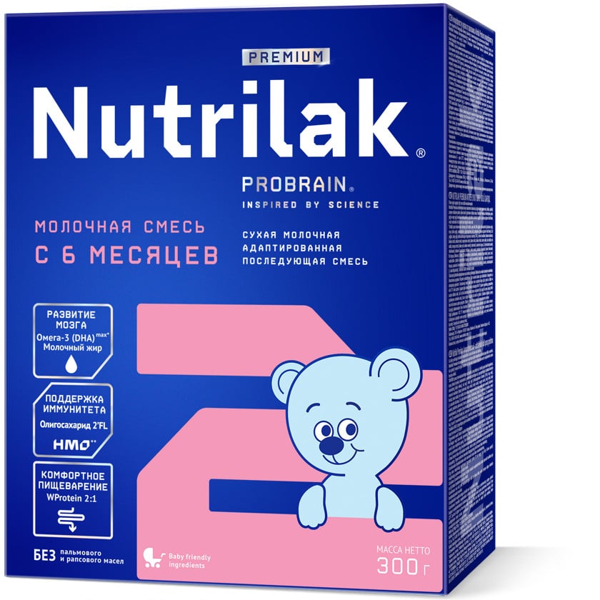 Quru südlü qatışıq Nutrilak Premium 2, 6-12 ay, 300 q