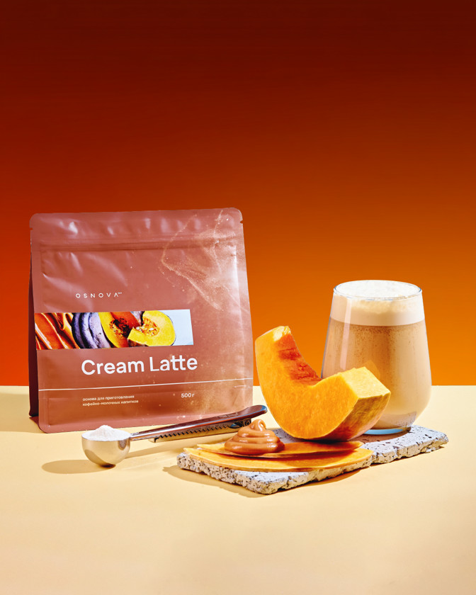 Qəhvə hazırlanması üçün toz Osnova Tech Cream Latte Qatılaşdırılmış Süd-Balqabaq