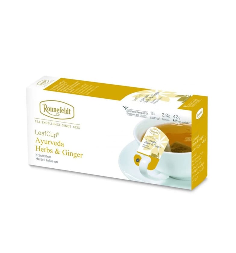 Bitki çayı Ronnefeldt Ayurveda Herbs & Ginger LeafCup