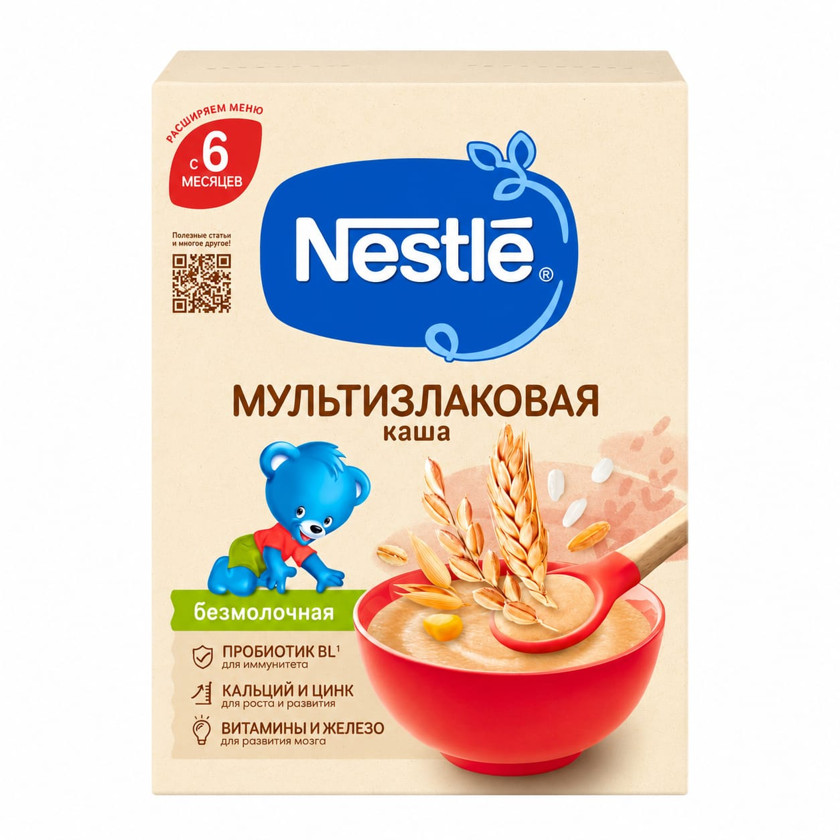 Uşaq sıyığı Nestle Multitaxıl, 6 aydan, südsüz, 200 q