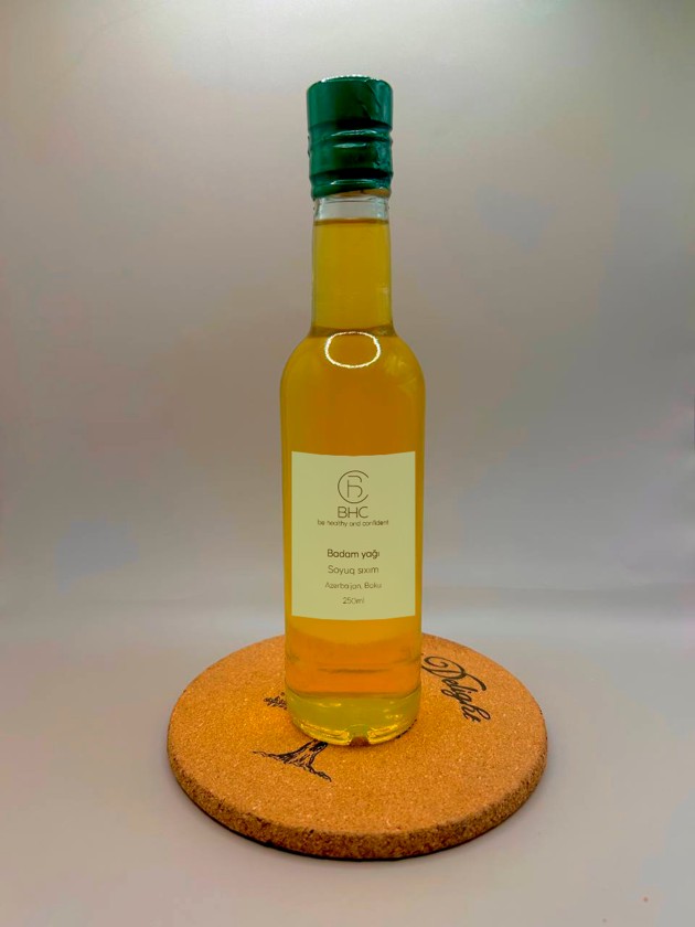 Badam yağı BHC, soyuq sıxım, 250 ml