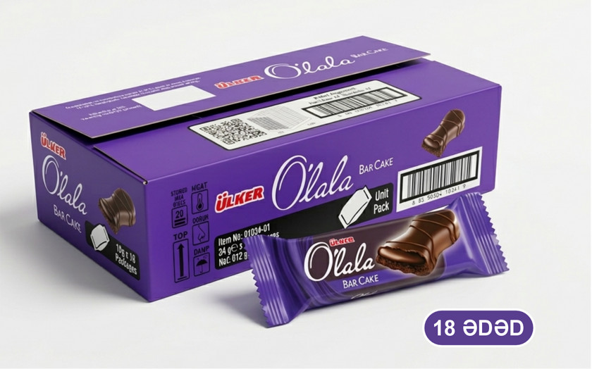 Keks Ülker Olala Bar Cake 34 qr, 18 əd