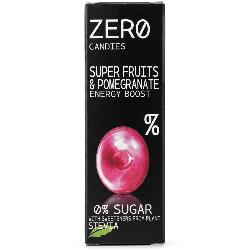 Şəkərsiz lollipop Zero, albalı/nar, 32 q