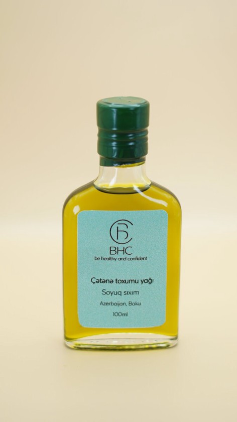 Çətənə yağı BHC, soyuq sıxım, 100 ml