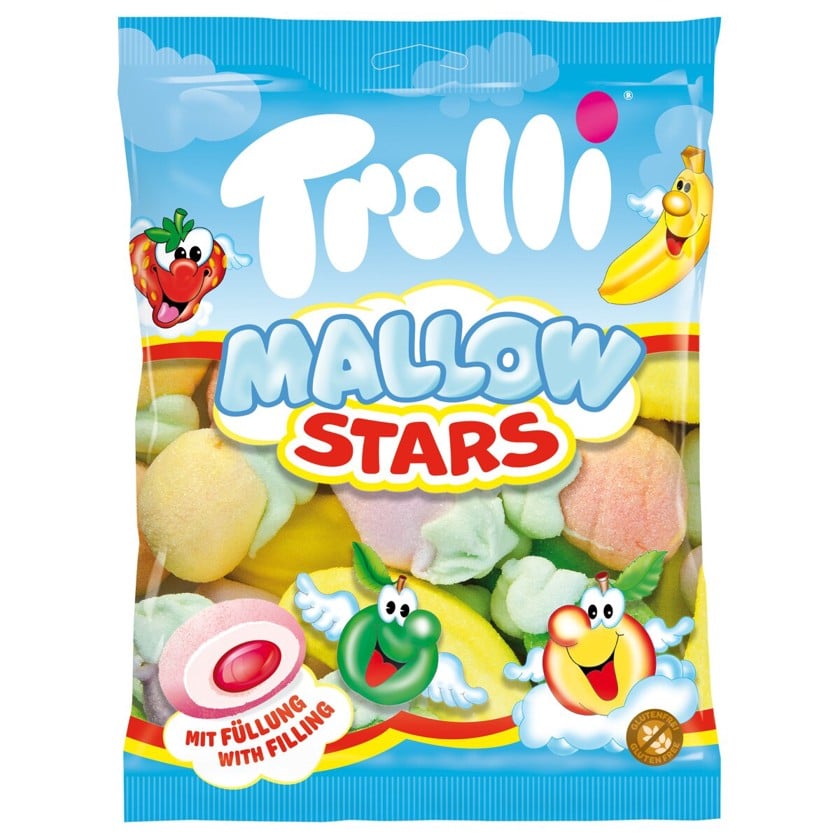 Marşmellou Trolli Mallow Stars meyvə içliyi ilə 150 ​​q