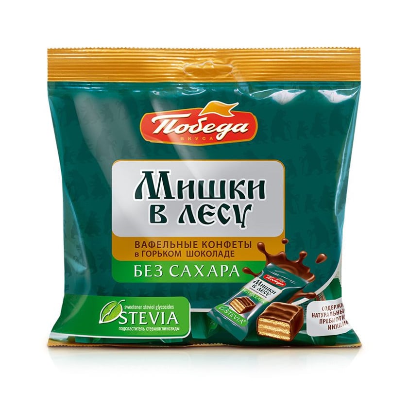 Şəkərsiz konfetlər Победа вкуса Мишки в Лесу, 150 q