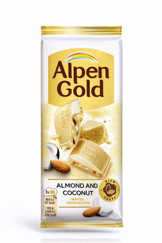 Şokolad ağ badam, Alpen gold 80 q