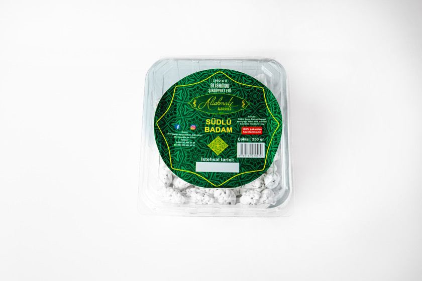 Konfetlər Aliahmed Sheki Sweets Südlü Badam, 250 q
