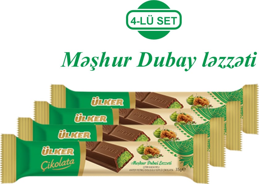 Südlü şokolad Ülker Dubai lezzeti 35 q, 4 əd