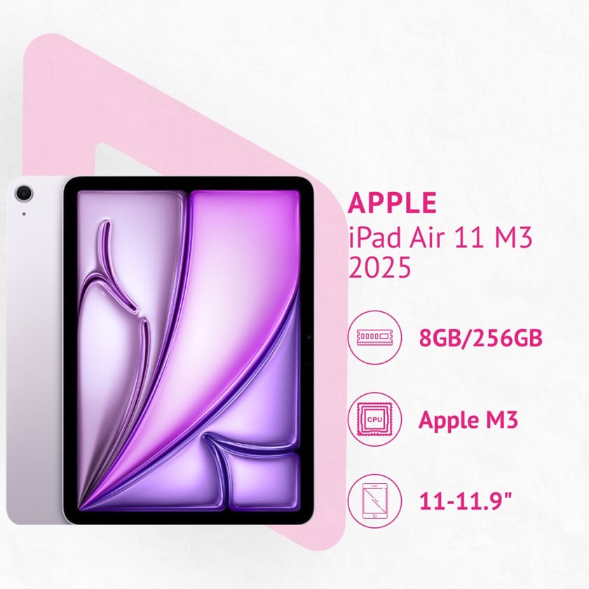 Apple iPad 2025 11 インチ Air (M3) パープル ᐉ iPad Air 11 M3 (2025) Wi-Fi 512GB Purple (MCAE4) купить в Киеве