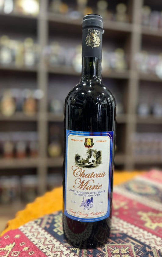 Qırmızı şərab Chateau Marie, qirmizi kəmşirin, 750 ml