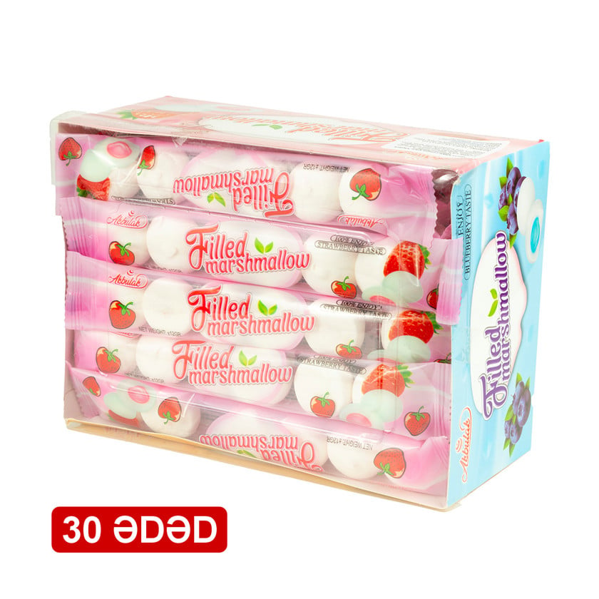 Marşmellou Akbulak Çiyələk, 12 q, 30 əd