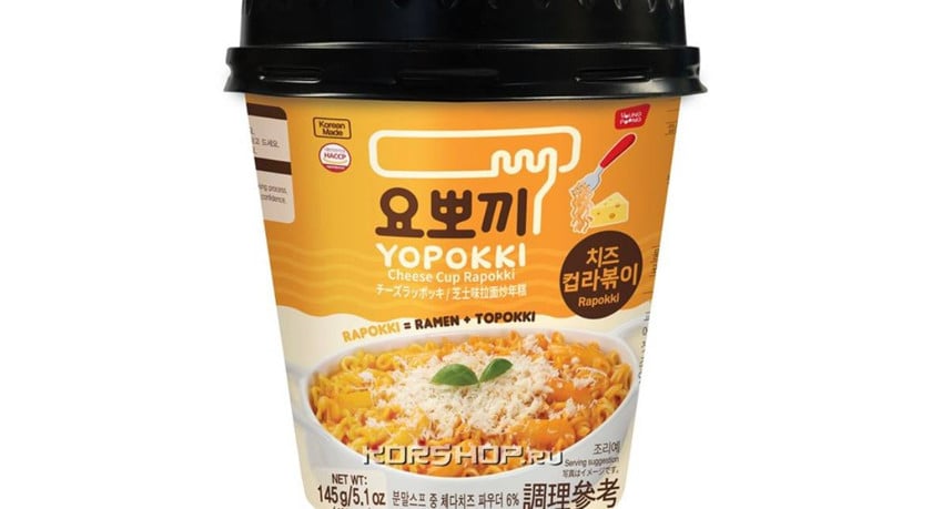 Pendirli ramen Yopokki düyü çubuqları ilə, 145 q