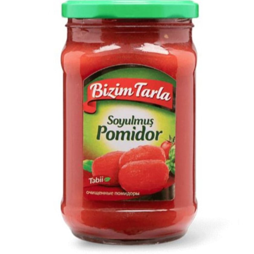 Konservləşdirilmiş soyulmuş pomidor Bizim Tarla 640 ml By Birmakrte