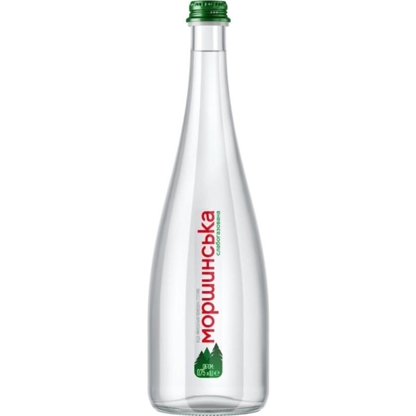 Qazlı su Morshynska şüşə butulkada, 0.75 l